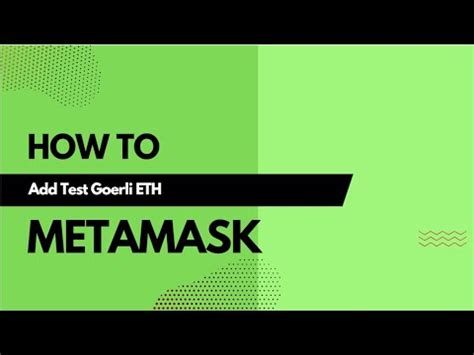 Metamask: goerli Eth is not showing in my metamask wallet testnet [duplicate]
